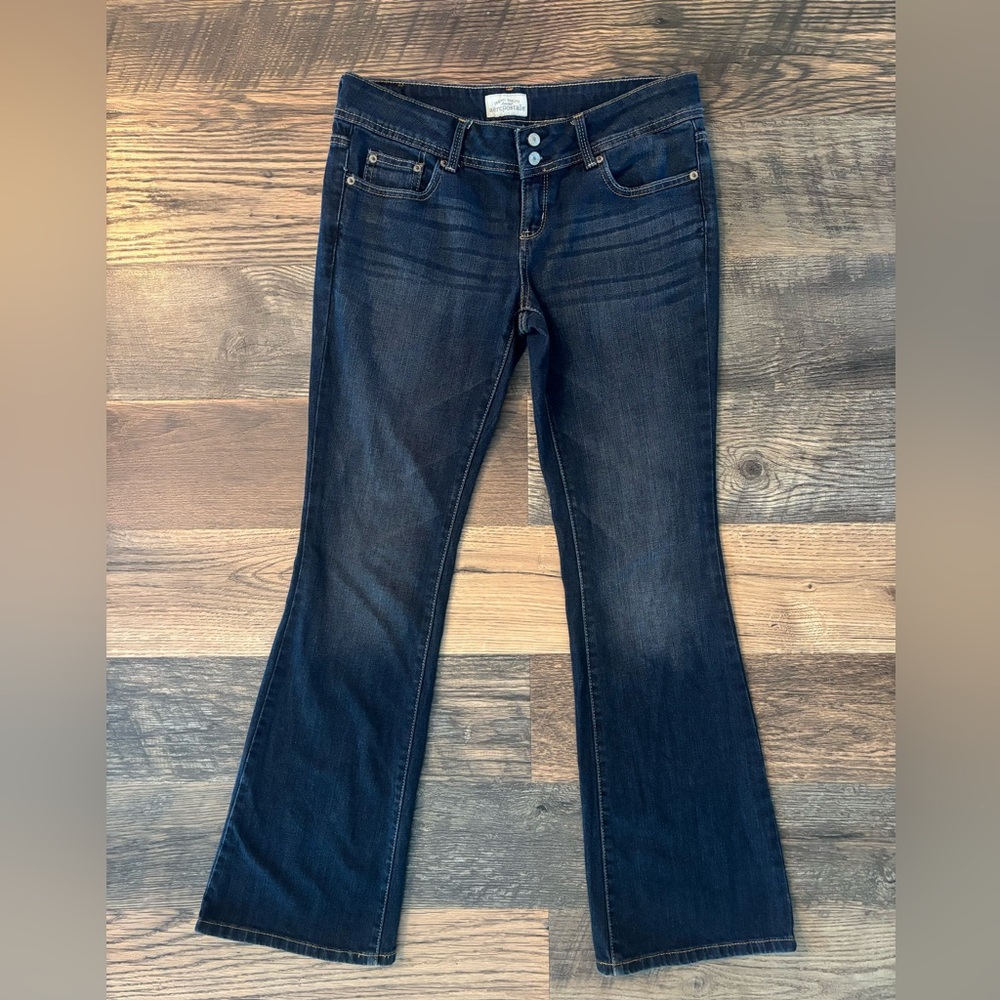 Aeropostale‎ Hailey Flare Jeans Womens 7/8 DarkWash Preppy Y2K Low Rise Low 2000
